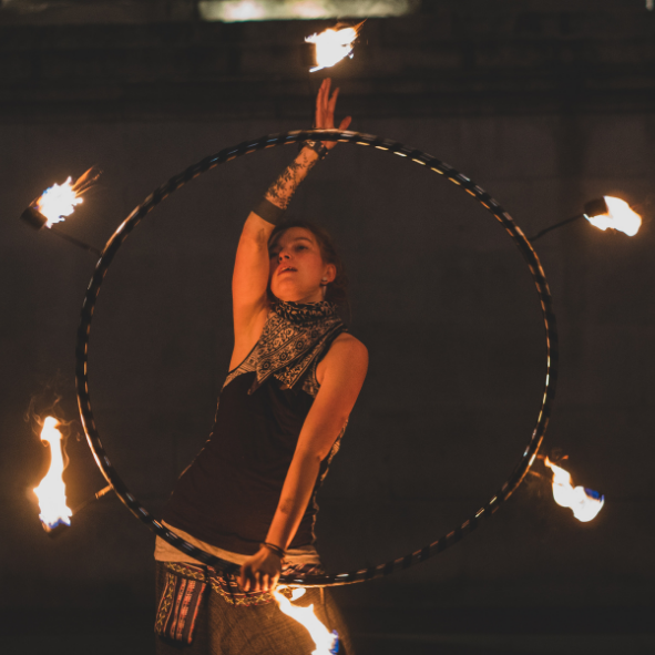 Fire hoops