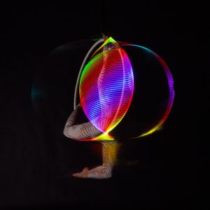 Aerial LED hoop 95 cm X 25 mm with 1 suspension point