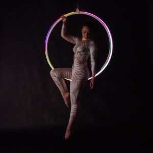 Aerial LED hoop 95 cm X 25 mm with 1 suspension point