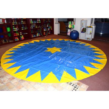 Circus Mat Diameter 5 meters blue/yellow Serrated Edge