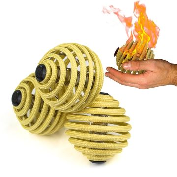 Set of 3 fire juggling balls