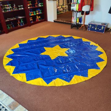 Circus Carpet - Circus Floor 3 meters Diameter Blue/Yellow