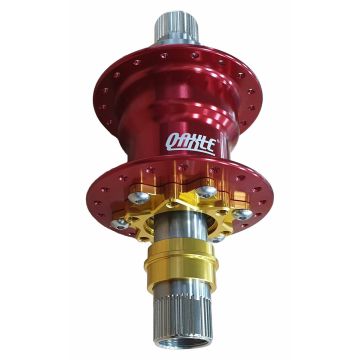 QX Q-Axle Disc-hub "Pipifax" Freewheel, red 36 holes